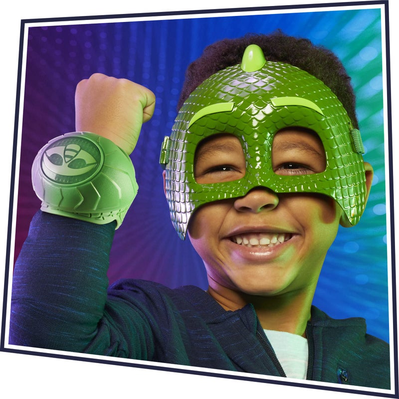 PJMASKS طقم ألعاب بي جي ماسكس جيكو باور مع 2 شخصية متحركة، مركبة، سوار، قناع زي، للأطفال من 3 سنوات فما فوق - Image 5