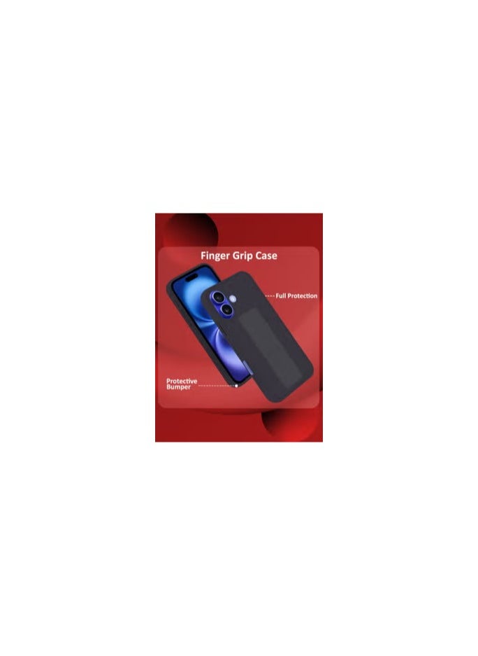 CATANES - (for Apple iPhone 16 Plus) Case Premium PU Leather Back Cover with Stand Function Shockproof and Anti Scratch Finger Grip Case Cover / Dark Purple - Image 1
