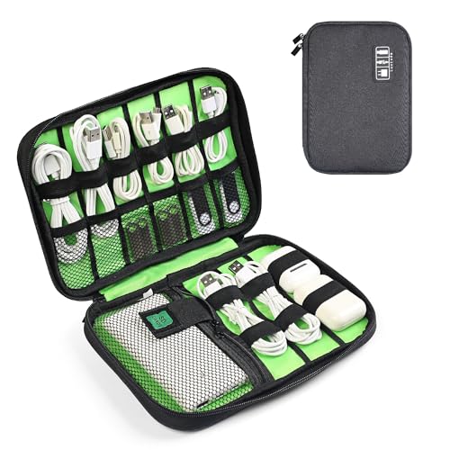 Luxtude Travel Cable Organizer Bag, Flat Cord Organizer Bag, Portable Electronics Case, Travel Essentials for Wire/Cord Storage/Charger Case/Cable Storage/Tech Accessories Pouch/Tech Gifts - Image 1