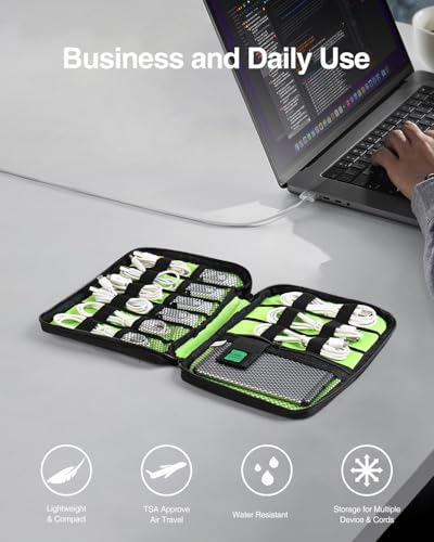 Luxtude Travel Cable Organizer Bag, Flat Cord Organizer Bag, Portable Electronics Case, Travel Essentials for Wire/Cord Storage/Charger Case/Cable Storage/Tech Accessories Pouch/Tech Gifts - Image 2