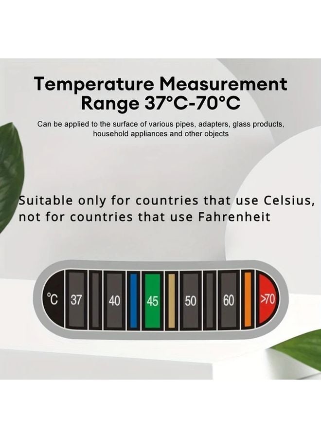 3pcs Black Color Changing Thermal Stickers Temperature Sensitive Strips 37C to 70C Range - Image 5