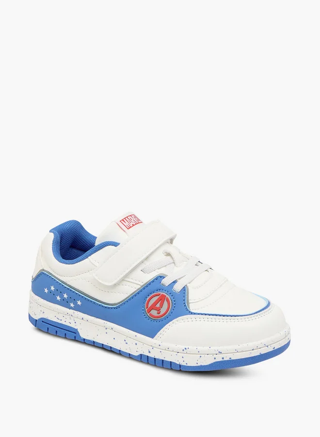 MARVEL Boys Avengers Applique Sneakers with Hook and Loop Closure