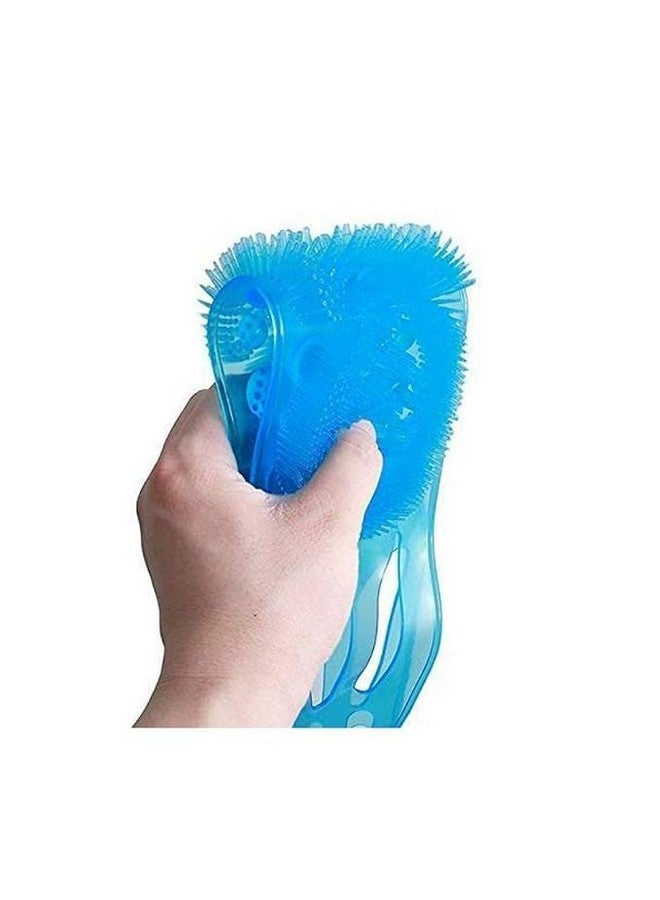 TERXA Dual Sided Back Scrubber | Body Massage Brush & Belt | Silicone Exfoliating Beauty Tool | For Dead Skin Remover | Foot/Sole Cleaner | Shower/Bathing Accessories (Pack of 1,Multicolor) - Image 4