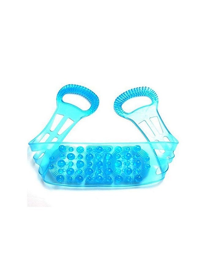 TERXA Dual Sided Back Scrubber | Body Massage Brush & Belt | Silicone Exfoliating Beauty Tool | For Dead Skin Remover | Foot/Sole Cleaner | Shower/Bathing Accessories (Pack of 1,Multicolor) - Image 1