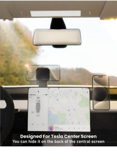 Moxedo Moxedo Flexi-Grip Magnetic Phone Holder Bendable Dashboard Air Vent Car Mount Designed for Tesla Center Screen with Air Vent Clip Compatible for iPhone 15 14 13 12 Pro Plus Max Mini  - Image 2