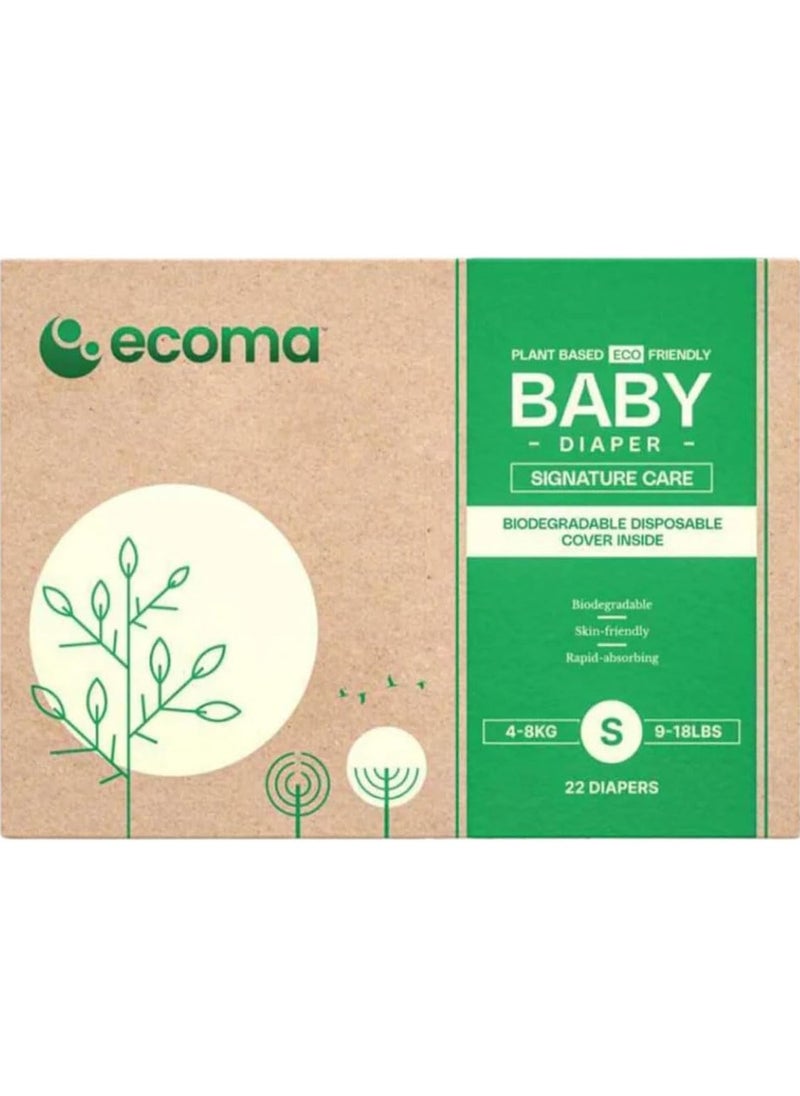 Generic Plant Based, Hypoallergenic Baby Diapers Size 2(4-8Kg), Small | Chemical Free | Day & Overnight | Luxuriously Soft | Suitable for Sensitive Skin | Unscented | Hygienically Sealed | 45% plant based 