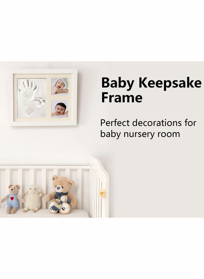 Footprint Handprint Kit Baby Photo Frame Kit Clay for Newborn Baby Girls and Boys Baby Shower Gifts Registry New Parents Gift Perfect Baby Memory and Nursery Room Decoration