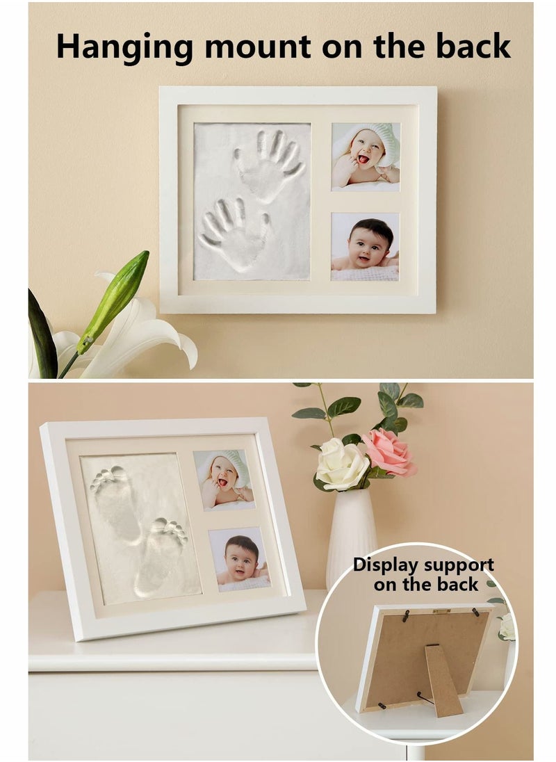 Footprint Handprint Kit Baby Photo Frame Kit Clay for Newborn Baby Girls and Boys Baby Shower Gifts Registry New Parents Gift Perfect Baby Memory and Nursery Room Decoration