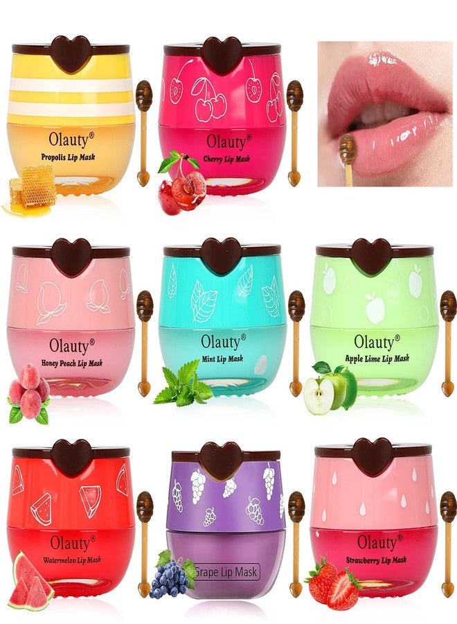 ZARICS 8 PCS Honey Balm Lip Balm, Honeybalm, Strawberry, Watermelon, Apple, Lime, Cherry, Mint, Grapes & Peach Flavors, Prevention Dry & Cracked Lip Scrubs, Mothers Day Gifts, Teacher Appreciation Gifts - Image 1