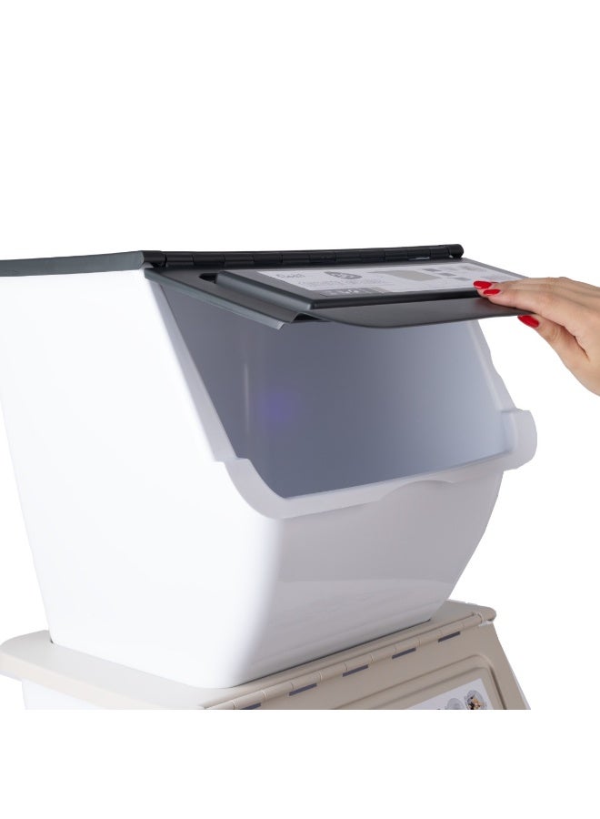 Union Plastic Stackable Container Black 36L - Image 2