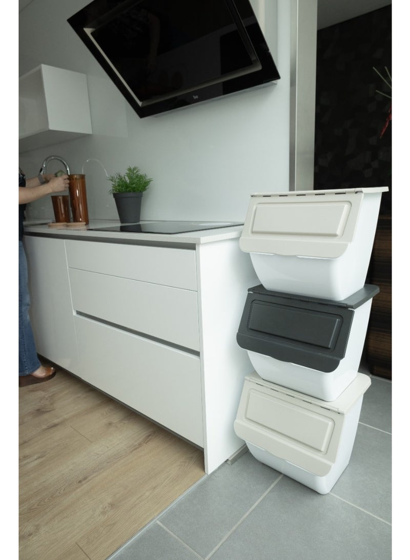 Union Plastic Stackable Container Black 36L - Image 3