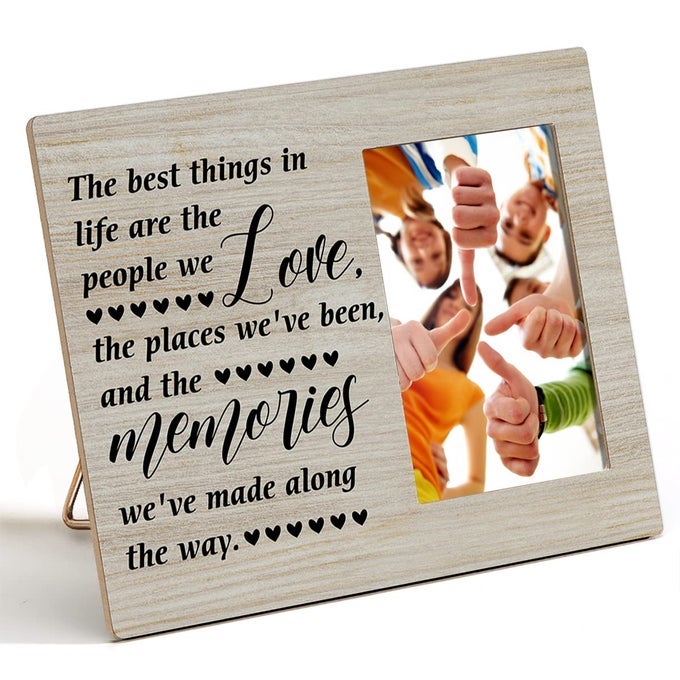 THE BEST THINGS IN LIFE ARE THE PEOPLE WE LOVE WOOD PICTURE FRAME RUSTIC WOODEN PHOTO FRAME FOR TABLETOP OR WALL DISPLAY FOR 4X6 PHOTO MOM DAD PAPA NANA SON DAUGHTER GIFT