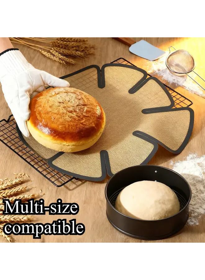 Gray Non Slip Silicone Baking Mat Reusable Bread Proofing Pad Easy Clean - Image 1