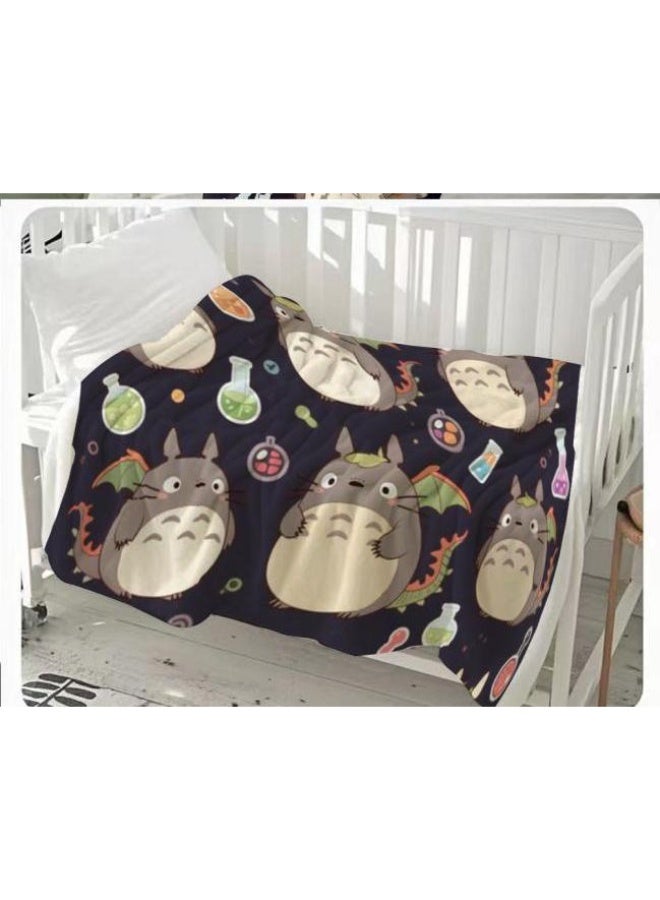 general Baby and children's cartoon flannel thin blanket (warm and comfortable, suitable for sleep, game use) 70cm*100cm - Image 2