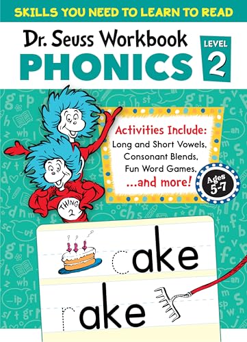 Dr. Seuss Phonics Level 2 Workbook: A Phonics Workbook to Help Kids Ages 5-7 Learn to Read (for Kindergarten and 1st Grade) [Paperback] [Oct 01, 2024] Dr Seuss