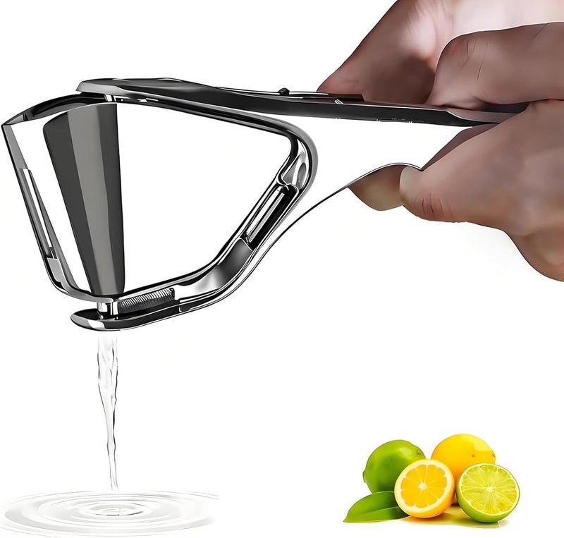 AUAM Heavy Duty Lemon Squeezer Stainless Steel - Max Extraction Manual Juicer - Easy Squeeze Fold-Flat Lime Citrus Handheld Juice Extractor - Image 1