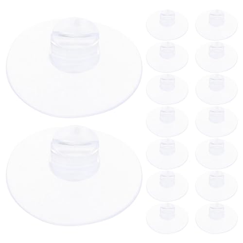 BUGUUYO 20 Pcs Suction Cup Light String Holders with Slotted Flat-Top Wire Clips for Secure Cable Fixing on Smooth Surfaces Compact 1.69In Organizer for Home Holiday Decor - Image 1