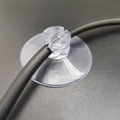 BUGUUYO 20 Pcs Suction Cup Light String Holders with Slotted Flat-Top Wire Clips for Secure Cable Fixing on Smooth Surfaces Compact 1.69In Organizer for Home Holiday Decor - Image 3