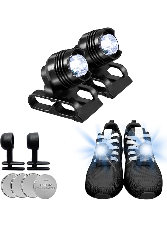 KASTWAVE Running Light for Runners 2 Pcs Safety Lights for Walking at Night Hands Free Flashlight Portable LED Work Light Warning Flashing Camping Hiking Walking Dog Black - Image 1
