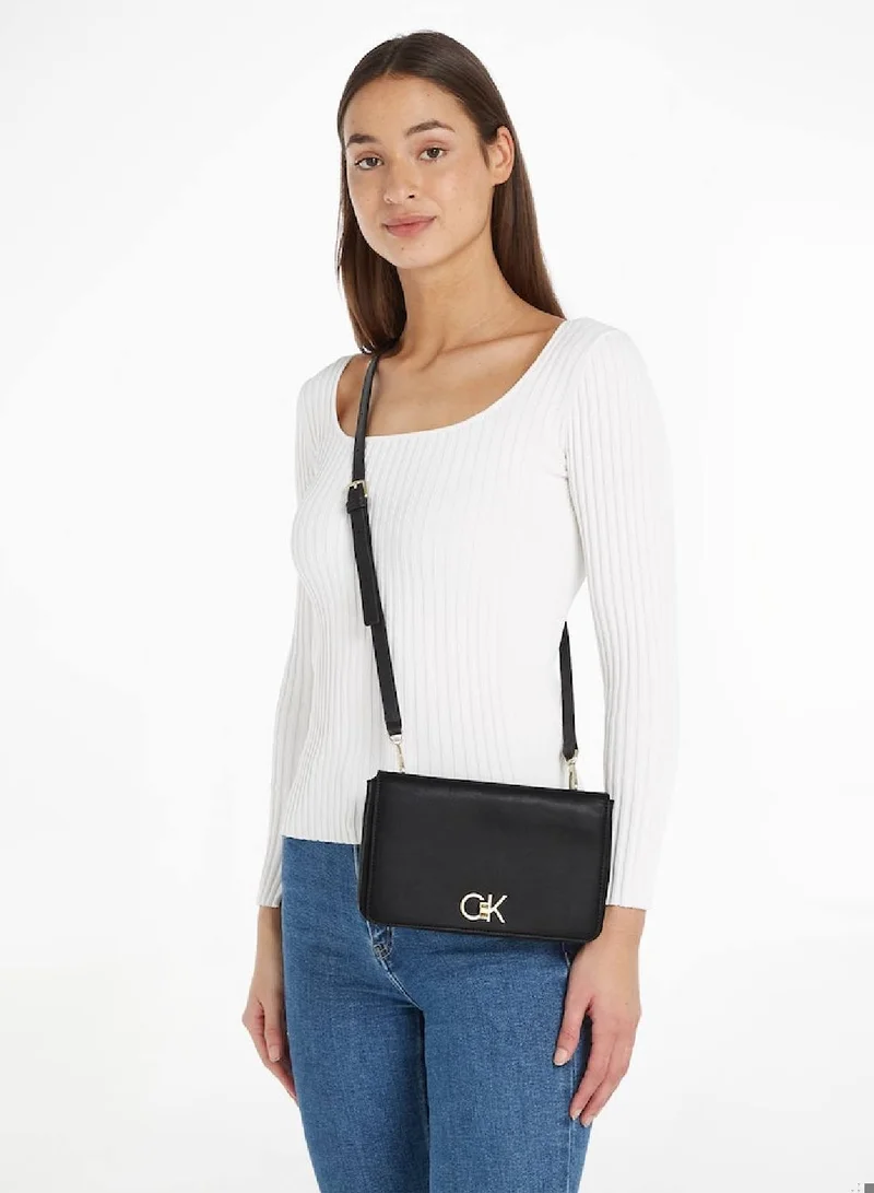 CALVIN KLEIN Women's Slim Crossbody Bag, Black