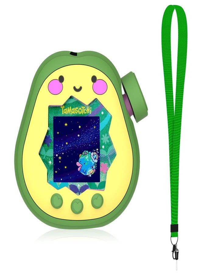 SGHLDE for Tamagotchi Paradise Silicone Case with Dial Cover and Lanyard, Cute 3D Avocado Standing Protective Case for Tamagotchi Paradise Accessories, Green Avocado - Image 1