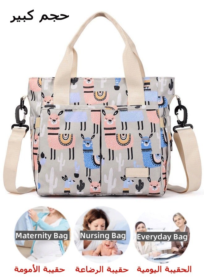 Baby Diaper Bag, Large Capacity Baby Bag Insulated Baby Tote Bag Lightweight Mommy Diaper Bag Mother And Baby Bag Baby Handbag Crossbody Bag for Mother Father  - Image 1