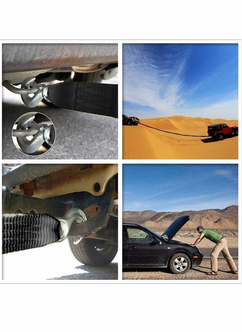 Generic Trailer Winch Strap with Safety Snap Hook 10000 Lb Trailer Tow Tether Strap,  for Towing Trailer Boat Motorboat Heavy Equipment Black  - Image 5