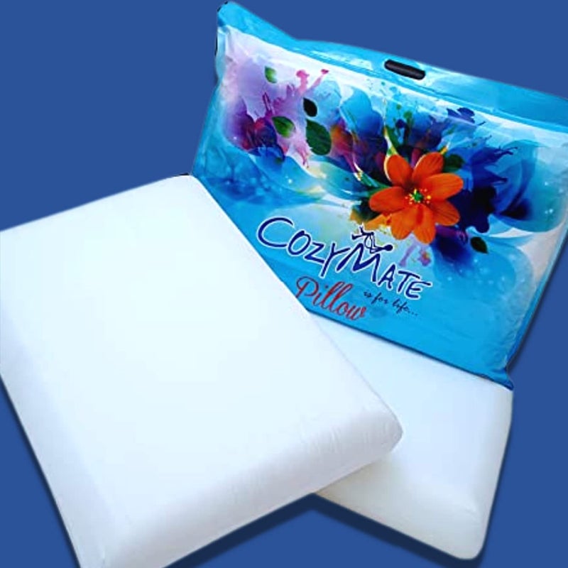 Cozymate Cotton Foam Pillow, SoftyFoam for Neck Relief and Shoulder Relief (21x13x3.5inch) - Image 1