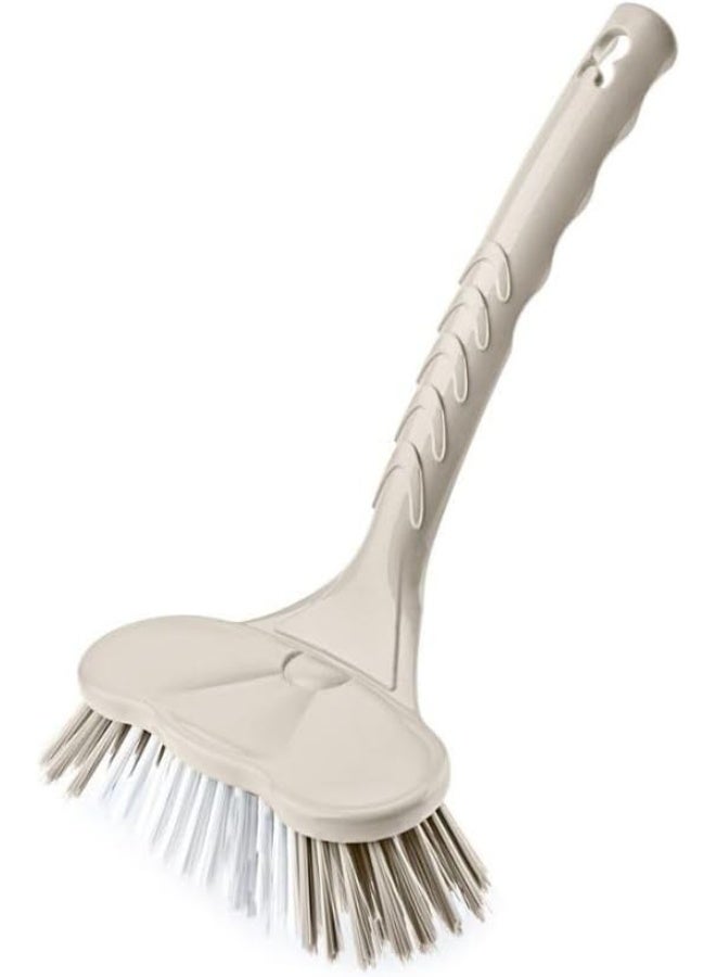 Titiz Basin And Sink Cleaning Brush With Ergonomic Handle Heavy Duty Plastic Sink And Bathtub Scrubber For Bathroom And Kitchen 19.5 x 16.2 x 14 cm (Beige) - Image 1