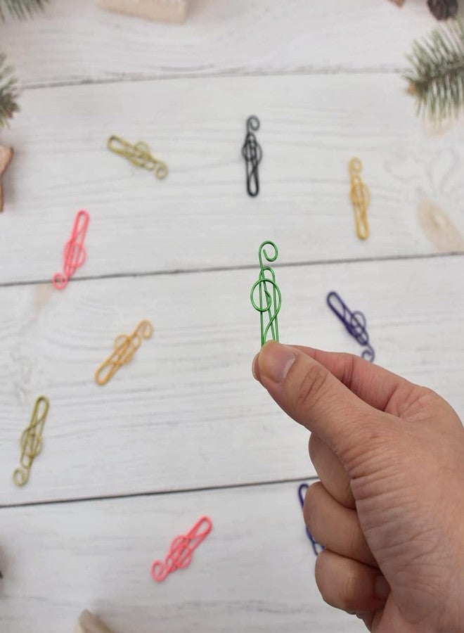 Vuzvuv 100Pcs Music Paper Clips 6 Colors, Cute Metal Musical Notes Shaped Bookmark Clips for Party Invitation Card, Cute Office Accessories for Document Organization,Funny Music Teacher Student Gifts - Image 4