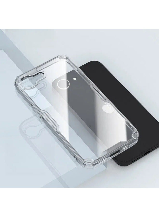 عام مناسبة ل iPhone 16E شفافة حالة الهاتف المحمول TPU + PC وسادة هوائية مضادة للسقوط الغطاء الواقي للهاتف المحمول - Image 2