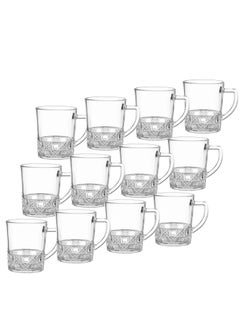 Elegant 12 Pieces Clear Glass Tea Cup Set 240 ml  - Image 1