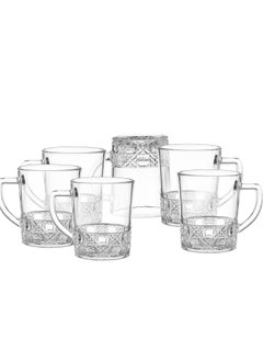 Elegant 12 Pieces Clear Glass Tea Cup Set 240 ml  - Image 2