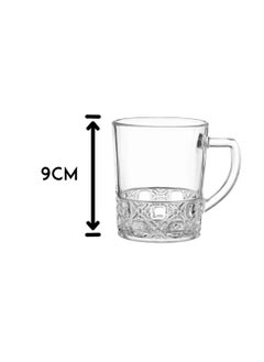 Elegant 12 Pieces Clear Glass Tea Cup Set 240 ml  - Image 4