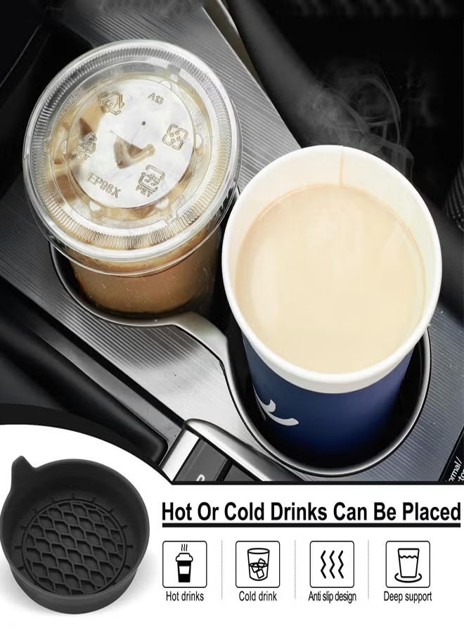 4 pcs Automotive Cup Holders Universal Car Cup Coaster Silicone Insulation Drink Mat Waterproof Non-Slip Sift-Proof Spill Holder Car Interior Accessories - Image 4