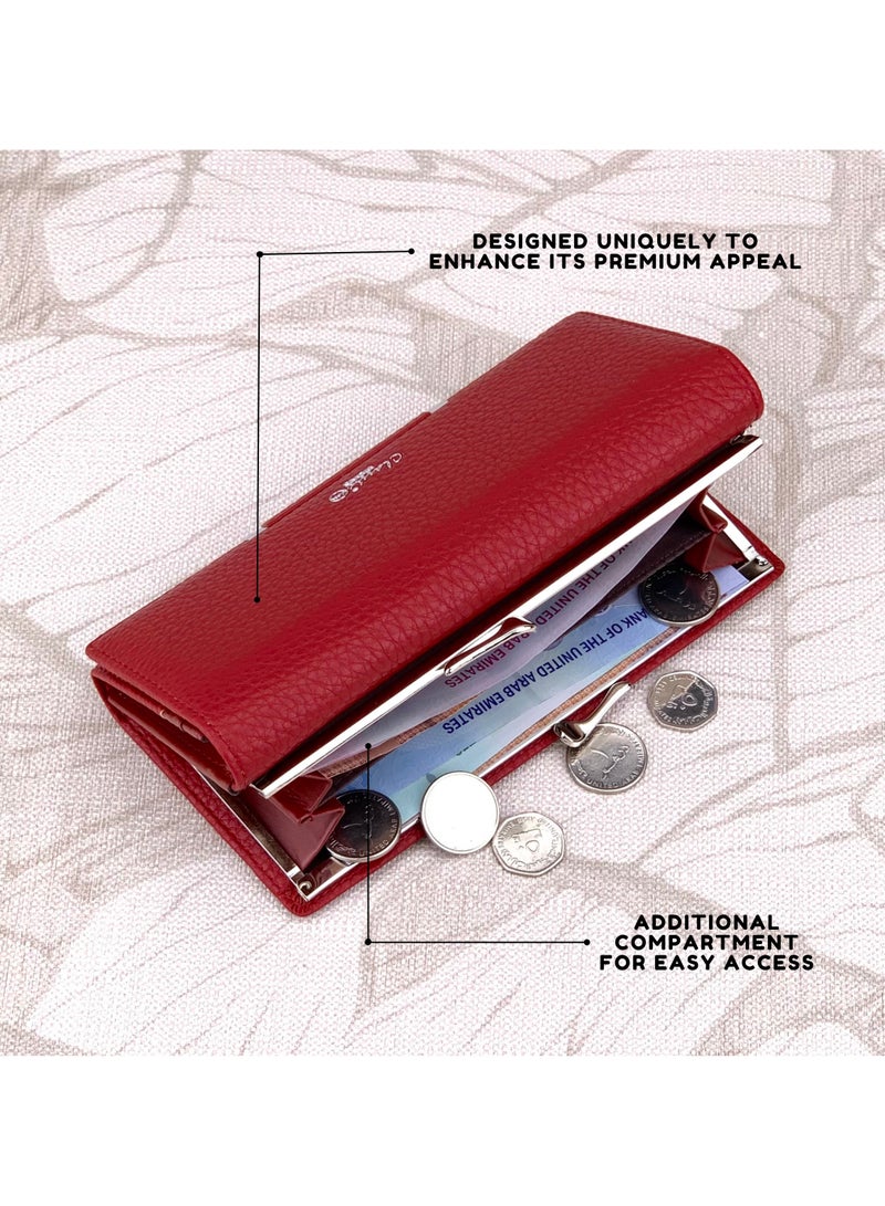 Classic Milano Premium Faux Leather Long Wallet for Women with Magnetic Closure | Ladies Wallet Card Holder Purse | Slim Women's Wallet for Daily Use, Travel, and Gifting - Image 4