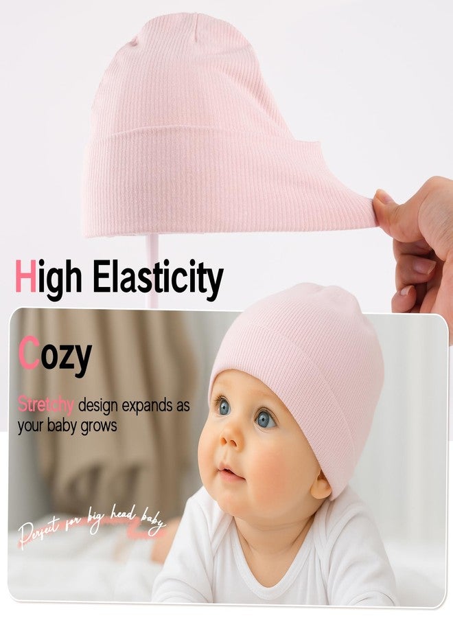 Sofier Baby Hats and Bibs Baby Beanies for Unisex Newborn Infant 0-6 Months Boys Girls Gift Set(US, Age, 0 Months, 6 Months, Pink) - Image 4