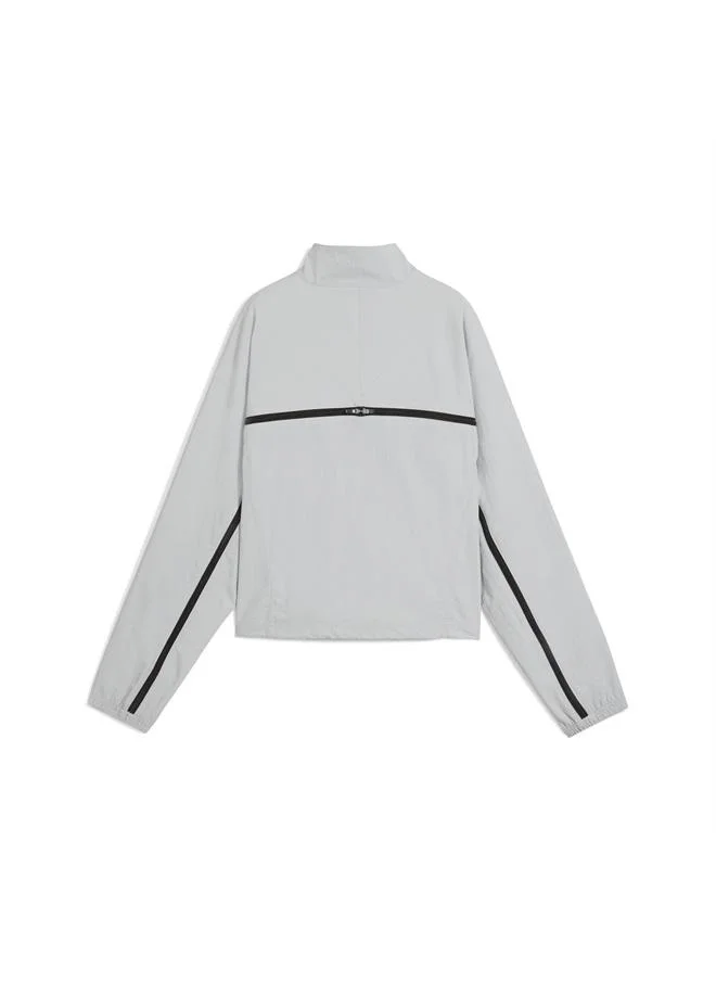 Puma Flat Light Gray DARE TO Oversized Zip-Off Woven Jacket Women for Women | Best Price UAE