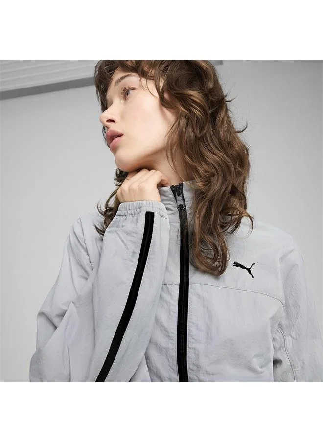 Puma Flat Light Gray DARE TO Oversized Zip-Off Woven Jacket Women for Women | Best Price UAE