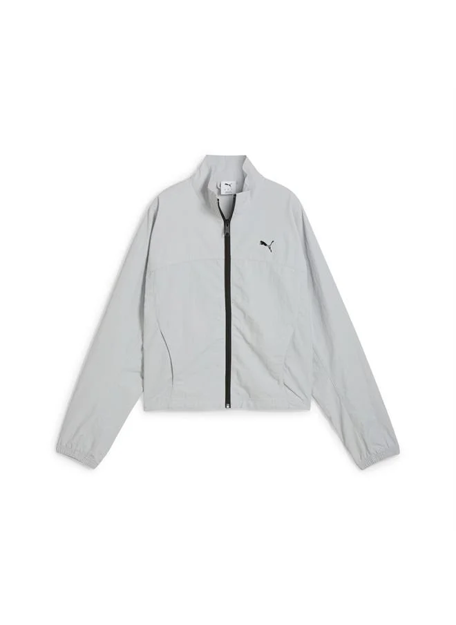 Puma Flat Light Gray DARE TO Oversized Zip-Off Woven Jacket Women for Women | Best Price UAE