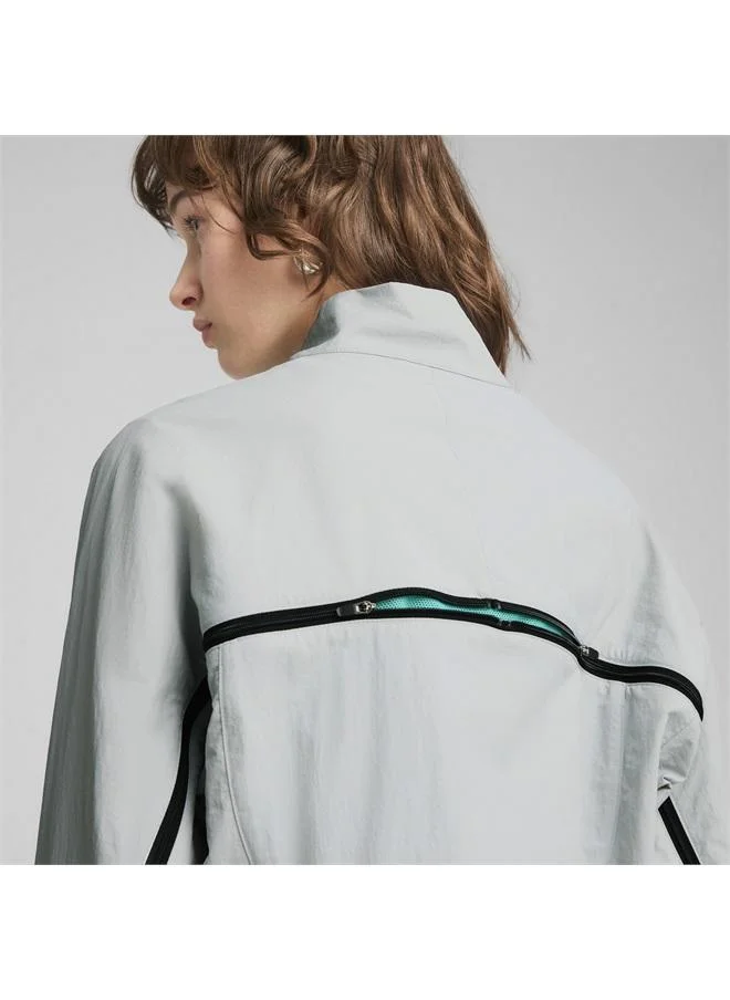 Puma Flat Light Gray DARE TO Oversized Zip-Off Woven Jacket Women for Women | Best Price UAE