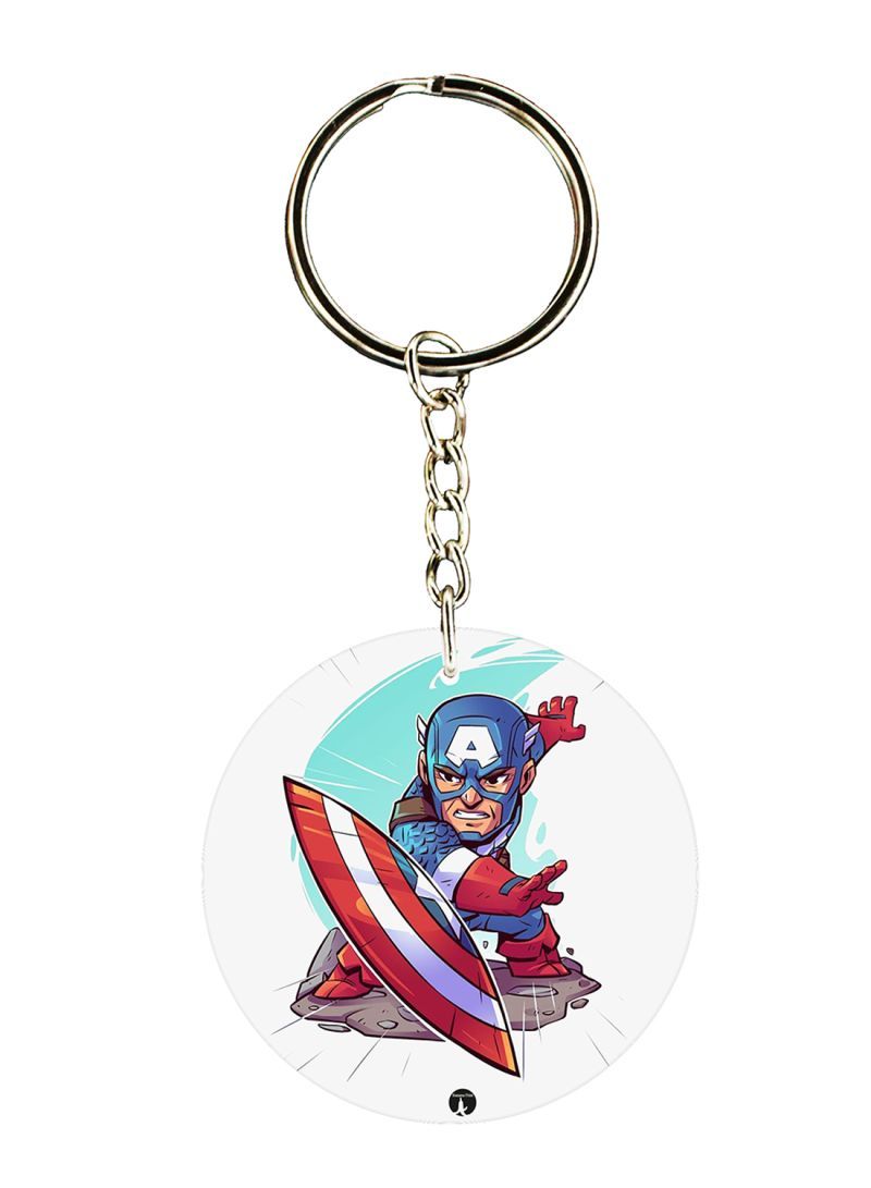 RKN Captain America Printed Keychain