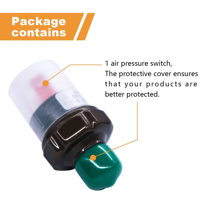 mankk مفتاح ضغط الهواء مانك 110-145 PSI خيط 1/8" NPT 24V 12V DC مفتاح ضغط لضاغط الهواء لصفارة القطار 110-145-1/8" NPT-BK - Image 2