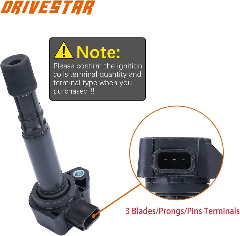 DRIVESTAR مجموعة DRIVESTAR المكونة من 6 حزم لفائف الإشعال لسيارات أكورا وهوندا - Image 5