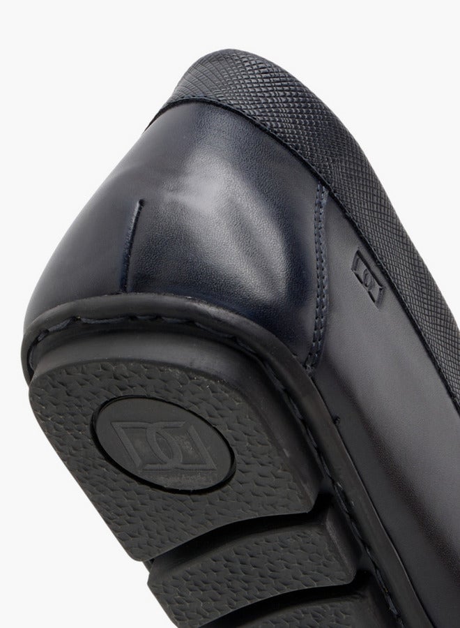 دوتشيني حذاء رجالي سهل الارتداء سادة بتفاصيل مقصوصة - Image 5