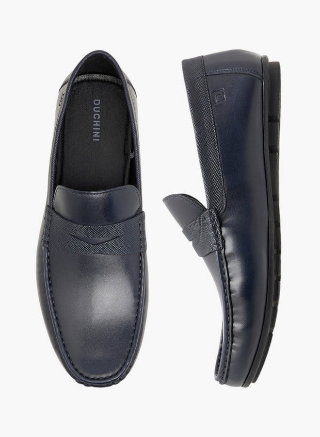 دوتشيني حذاء رجالي سهل الارتداء سادة بتفاصيل مقصوصة - Image 3
