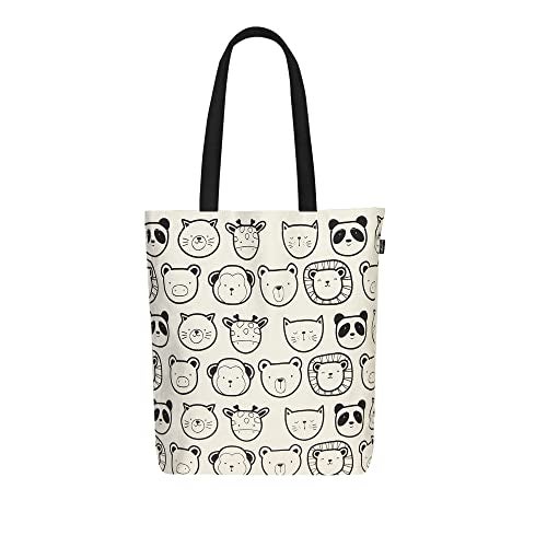 Ecoright Aesthetic Canvas Tote Bag for Women with Zipper, Tote Bag for Beach, Grocery, Travel, Work, Gym, Daily Use - Image 1