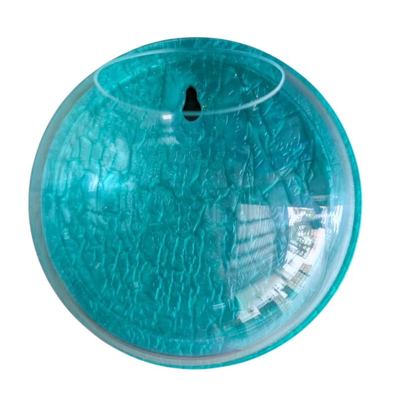 7pets Wall Mount 9-inch Blue Round Shape Fish Bowl – Without Stand | Modern Aquarium for Home, Office & Café Décor | Space Saving & Compact Design | Elegant Fish Tank & Plant Terrarium - Image 1