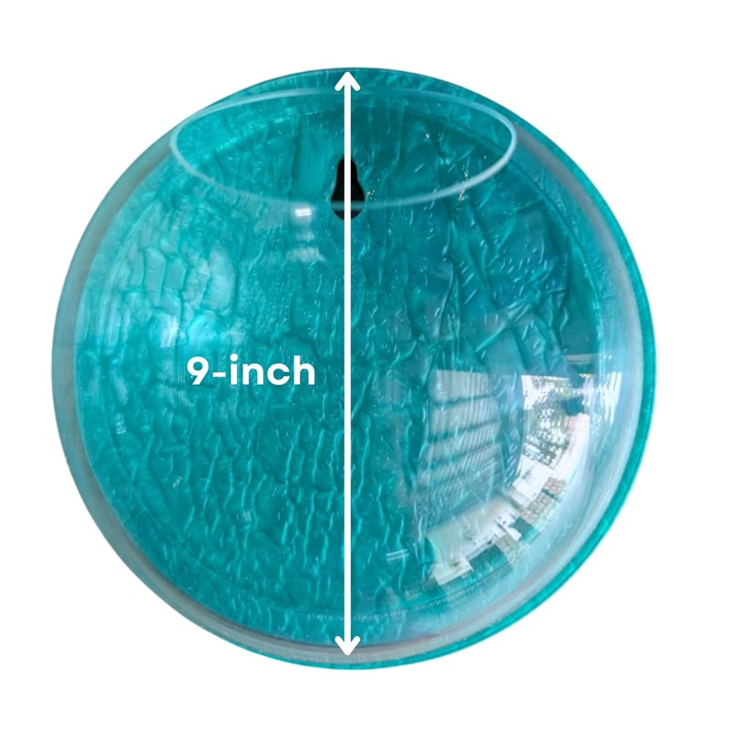 7pets Wall Mount 9-inch Blue Round Shape Fish Bowl – Without Stand | Modern Aquarium for Home, Office & Café Décor | Space Saving & Compact Design | Elegant Fish Tank & Plant Terrarium - Image 2