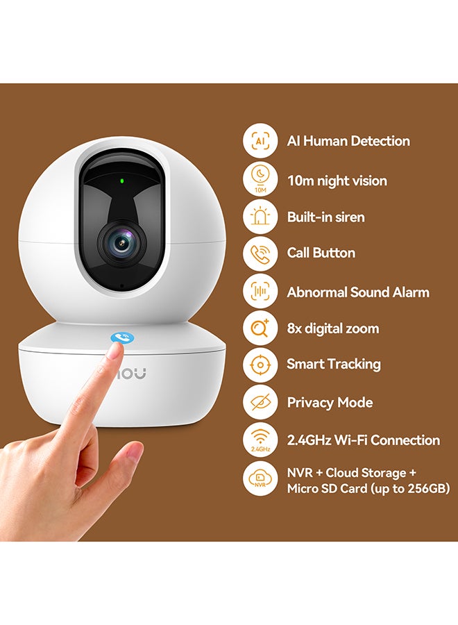 IMOU 2K Camera for Home 3MP Wifi Cameras Security Camera with Call Button 360° Indoor Surveillance Cameras Ranger RC 3MP Ultra-Clear Camera Human Detection, Abnormal Sound for Baby Monitor Night Vision, Smart Tracking - Image 2